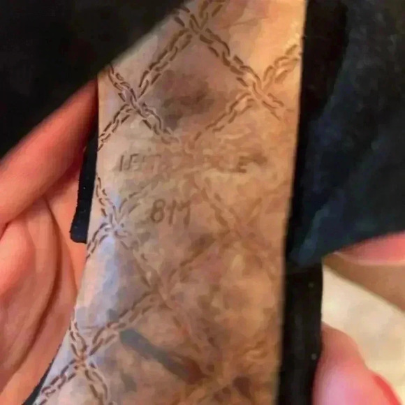 L.A.M.B. Womens Strappy Tri Colored Leather High Heels Peep Toe-Sz 8 - Picture 8 of 8